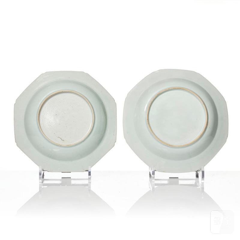 A set of 12 famille rose 'double peacock' soup dishes, - 图11